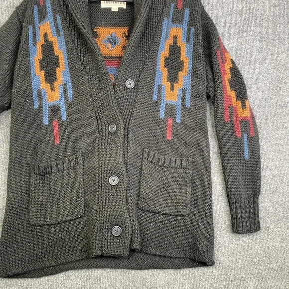 Idyllwind Cardigan Sweater Womens XS Multicolor Aztec Western Shawl Knit Chunky - Picture 3 of 9